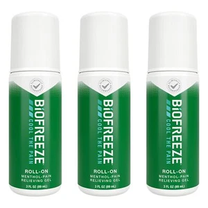 Biofreeze Roll-On Pain-Relieving Gel 3 FL OZ, Green (Pack Of 3) Topical Pain - Picture 1 of 5