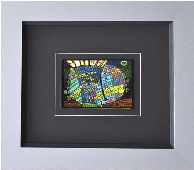 Kunstdruck HUNDERTWASSER BH 43x38.50 cm bunt Bild Gemälde Wandbild - Bild 1 von 1