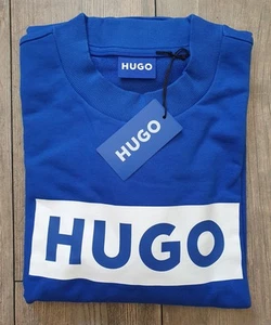 Nowa* Hugo Boss " Niero" Bluza Sweter 2XL (raczej 3XL) Królewska niebieska koszula do - Zdjęcie 1 z 3