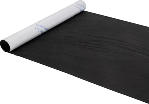 Tela de microfibra negra autoadhesiva aspecto gamuza 39,37 pulgadas x 78,74 pulgadas, sintetizado premium - Imagen 1 de 12