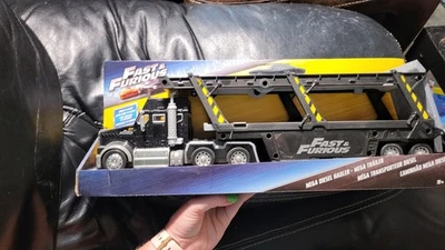 Rare Mattel Fast & Furious Mega Diesel Hauler Black Hot Wheels Truck 2016 NIB - Image 1 of 4