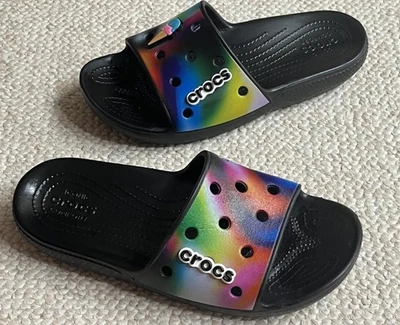 Sandalias Crocs clásicas solarizadas tie dye para mujer talla 8 multicolor Foto 1 de 4