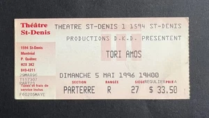 1996 Tori Amos Konzertkarte Stub 5.5.96 Theater St-Denis, Montreal QC, Kanada - Bild 1 von 2