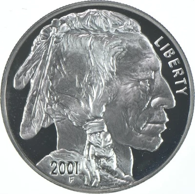 2001-P Proof Buffalo Commemorative Silver Dollar $1 *0931 - Image 1 of 3