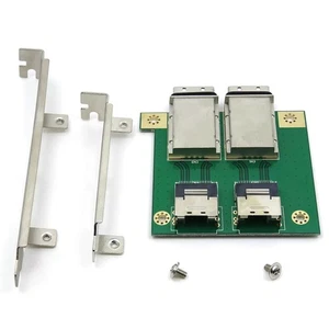 6Gb/s SFF-8087 to 2 Port External HD SFF-8088 PCI Mini SAS Card Female Adapter - Picture 1 of 9