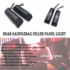 Black Rear LED Saddlebag Filler Panel Light New For Street Glide FLHX/I 2014-24 - Picture 1 of 15