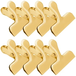 8 Pack 3 Inch Stainless Steel Gold Chip Clips Bag Clips Large Clips for Food ... - Picture 1 of 6