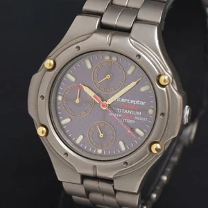 Citizen Interceptor Eco-Drive 8626-L14701 schwarzes Zifferblatt Day-Date Damenuhr - Bild 1 von 8