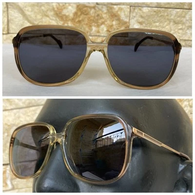 VINTAGE METZELER 0366 SUNGLASSES GERMANY SQUARED GENTS 1980'S METAL NOS UNUSED - Image 1 of 4