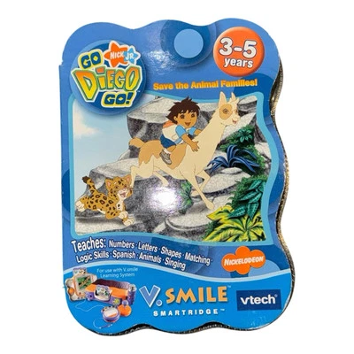 Vtech VSmile Nick Jr Go Diego Go! 3-5 Years Save The Animal Families in Pkg - Image 1 of 4