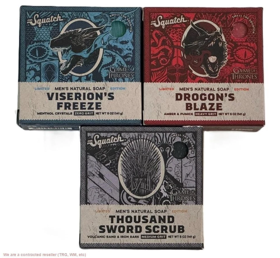 LOT OF 3!!! Dr. Squatch Bar Soap Game of Thrones Collection Limited Edition - Image 1 of 1