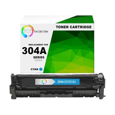 TCT Cyan CC531A 304A Toner Cartridge For HP Color LaserJet CP2025 CM2320 - Image 1 of 4