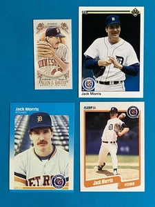 Jack Morris Card Lot 1987 + 1990 Fleer + Upper Deck 2021 Mini Allen + Ginter HOF - Picture 1 of 2