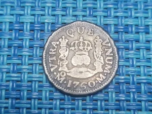 🇲🇽 Mexico Mo 1/2 half real 1760  Silver Coin 0.917  KM-68  082925-21 - Picture 1 of 2