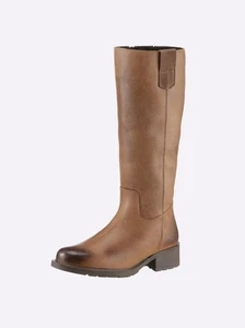 Mode von Heine Damen Schuhe wadenhohe Stiefel aus Leder camel NEU - Bild 1 von 5