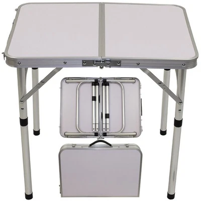Tavolo da campeggio alluminio pieghevole tavolo pieghevole tavolo da viaggio tavolo da giardino maniglia per il trasporto - Immagine 1 di 4