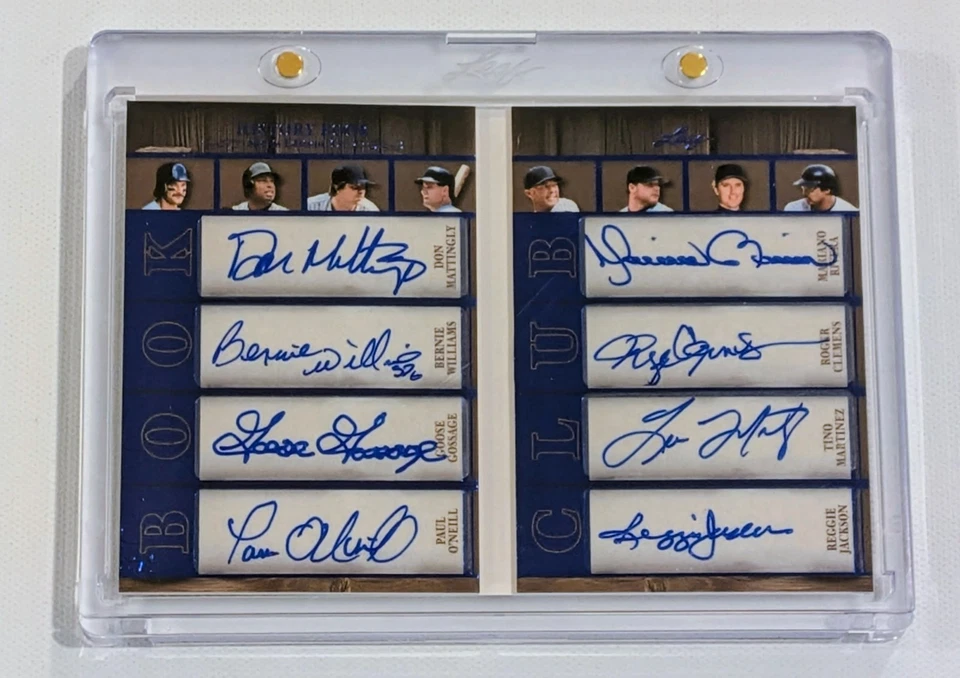5/5 New York Yankees 8 HOF Autos 2025 Leaf History Book Sports Edition SSP  - Image 1 of 4