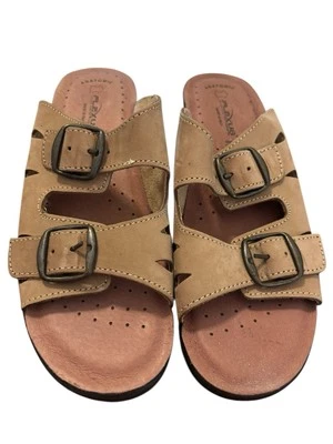 Flexus by Spring Step Women's Size 40 (9.5) Leather Slip On Sandals ITALY - Image 1 of 4