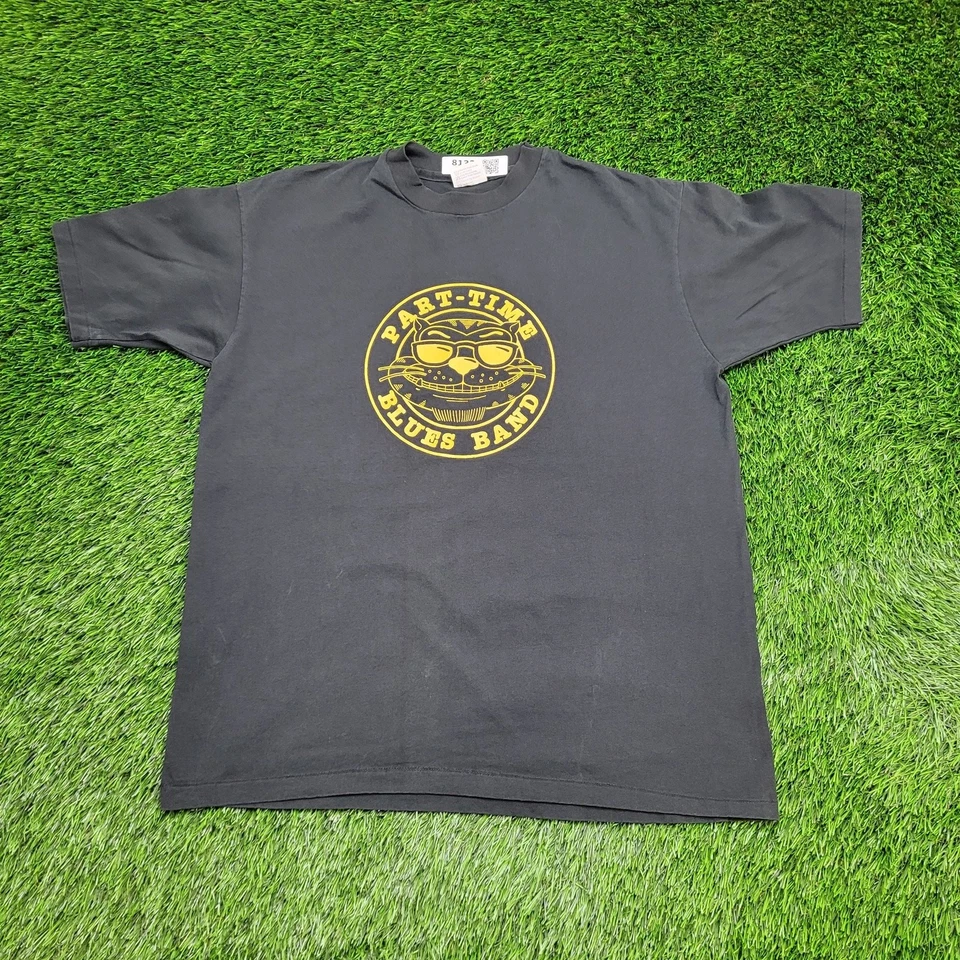 Camisa vintage de los 80 a tiempo parcial banda de blues para mujer XL 22x27 EE. UU. Foto 1 de 4