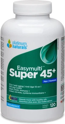 Platinum Naturals Super Easymulti 45+ for Men CoQ10 Prostate Brain 120pcs NEW - Image 1 of 2