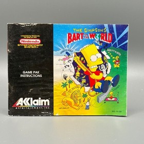 The Simpsons Bart vs The World Manual NES Nintendo Instructions Original