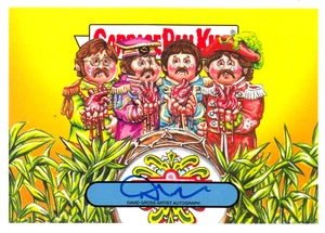 GARBAGE PAIL KIDS BATTLE OF THE BANDS SGT PEPPER LONELY LENNON BEATLES AUTOGRAPH - Picture 1 of 2