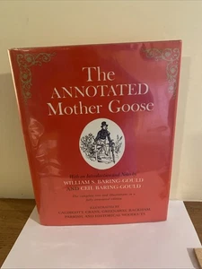 The Annotated Mother Goose HCDJ Hardcover Vintage 1962 (R) Plastic Protector - Picture 1 of 7