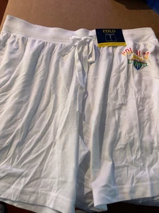 Polo Ralph Lauren Men’s Size M White 6 Inch Comfort Length Sleep Shorts - Picture 1 of 4