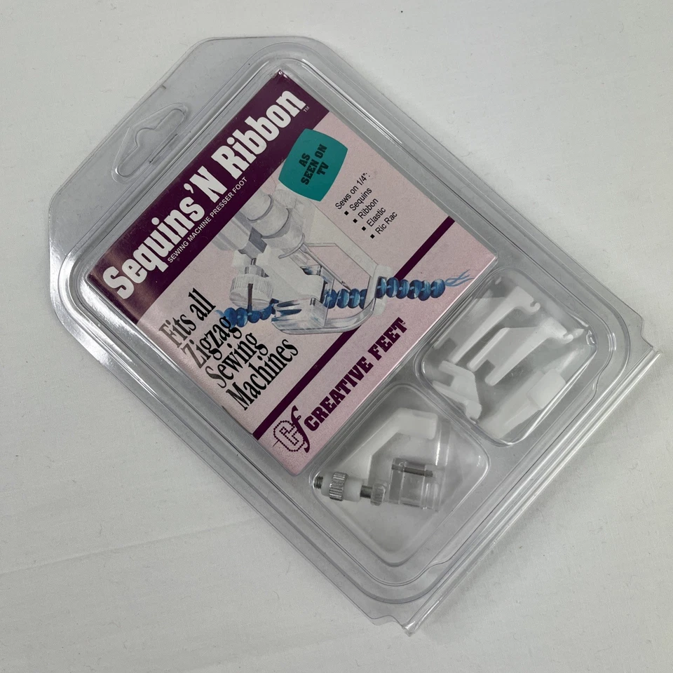 Creative Feet Sequins N Ribbon Sewing Machine Presser Foot Kit # Sa118 Brother