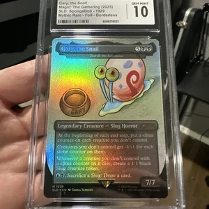 MTG Gary, the Snail #1929 🌈Foil Borderless Spongebob Secret Lair Drop CGC 10 - Picture 1 of 7