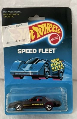 Винтажный 1986 Mattel Hot Wheels Speed Fleet черный 80-е Firebird Малайзия новый - Изображение 1 из 4