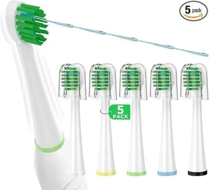 Replacement Brush Heads for Waterpik Sonic Fusion SF-01 to SF-04, 5-Pack White - Picture 1 of 7