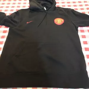 Manchester United Nike Hoodie schwarz Pullover Herren klein mittel - Bild 1 von 20