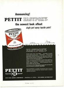 1967 PETTIT Marine Paint Easypoxy for boats ships Vintage Print Ad - Picture 1 of 1