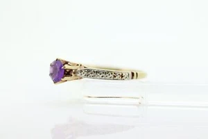Art Deco Amethyst Ring. 14k Gold Filigree Design. Engagement Ring from Art Deco - Picture 1 of 5