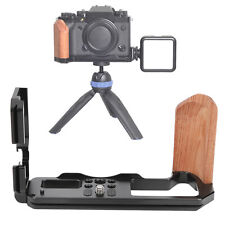 Handle L Quick Release Plate Bracket Cage Base for Fuji X‑T4 Camera Black Wooden