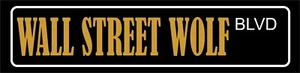 Letrero de hojalata Wall Street Wolf Blvd Street SIGNO TODO METAL novedad raro - Imagen 1 de 1