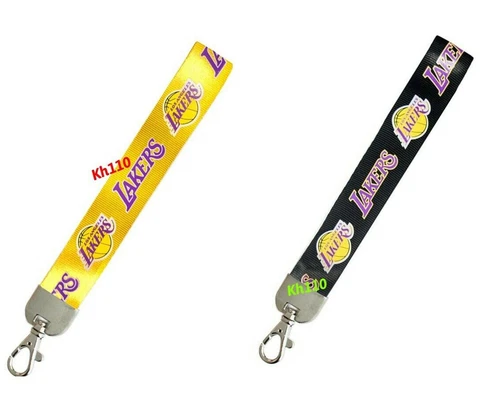 NBA Los Angeles Lakers Wristlet Lanyard Keychain -Pick Color Cover