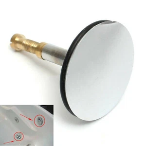 Adjustable Bath 43mm Pop Up Waste Plug Only with Flat Seal Chrome - Picture 1 of 12