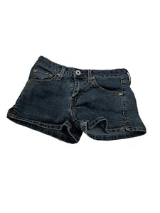 Levi's 518 Shorts Womens SZ 3 Superlow Blue Denim Jean Shorts - Picture 1 of 8