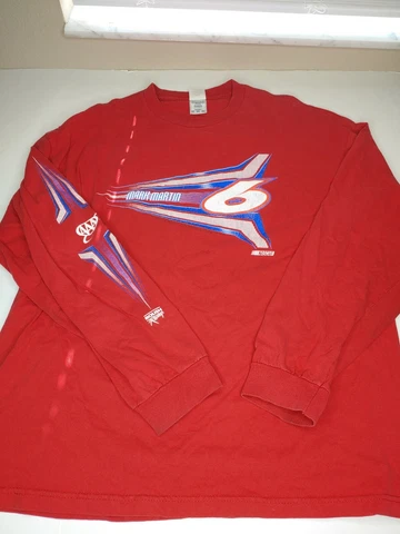 Mark Martin #6 Roush Racing Long Sleeve 2XL Shirt. Couple of Spots. See Pics Cover