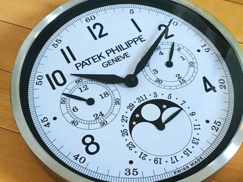 PATEK PHILIPPE Dealer showroom Exhibit  Analog Ｗall clock wz/Box Super Rare Mint Cover
