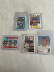 HOFer BILLY WILLIAMS CHICAGO CUBS BASEBALL CARD LOT (5 cards) - Picture 1 of 10