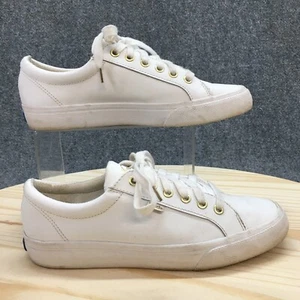 Keds Shoes Womens 8 Jump Kick Athletic Low Sneakers WH63681 White Leather Flats - Picture 1 of 15