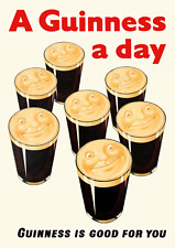 Guinness Poster Print - Guinness is Good For You - HD & Restored