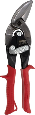 MIDWEST Tool and Cutlery Aviation Snip - Left Cut Offset Tin Cutting Shears with - Image 1 of 4