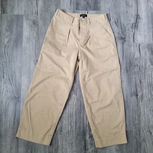 Banana Republic Women's Authentic Chino Barrel High Rise Pants Size 6 Beige - Imagen 1 de 3