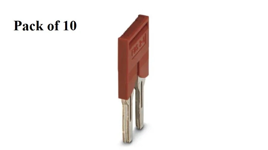 Phoenix Contact Standard Bridge Red 8.2mm 41 A 2 Pos Standard, 10 Packs, 3030284 - Image 1 of 1