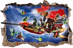 WANDAUFKLEBER Loch in der Wand LEGO NINJAGO Wand Aufkleber Wandtattoo 83 - Bild 1 von 4