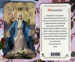 Memorare - Plastic Holy Card HC10 - Picture 1 of 3
